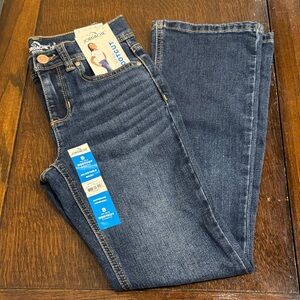 Jordache Bootcut Jeans Girls Size 8 Stretch Mid Rise Lt  Wash Zip Button Pockets